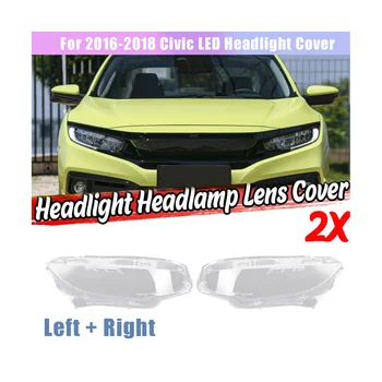Svetlometov Kryt Objektívu pre 2016 2017 2018 2019 Honda Civic LED Vedúci Svetlo Objektívu Tienidlo Lampy Auto Svetla Kryt Plášťa