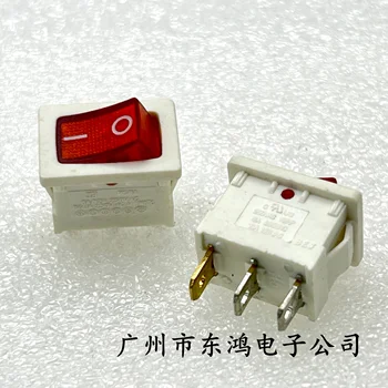 1 KS Taiwan Rocker Loď Switch s Červeným Svetlom 6A/12A250AC2