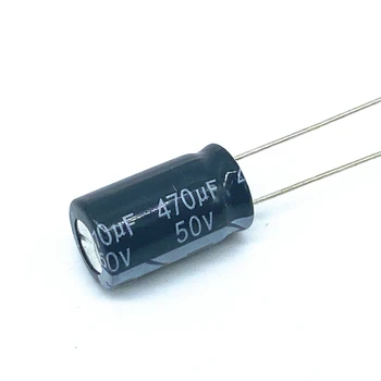 10PCS Higt kvality 50V470UF 10*17 mm 470UF 50 10*17 Elektrolytický kondenzátor