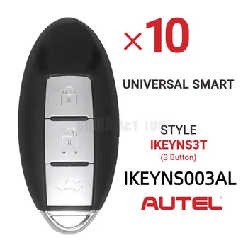10X Autel iKey Univerzálna Smart Key Premium Style 3 Tlačidlo Pre Nissan IKEYNS3T IKEYNS003AL