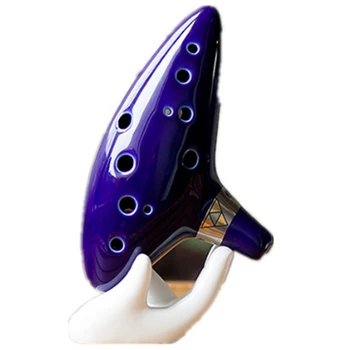 1Set Alto C Tlačidlo Flauta Legendárny Profesionálne Hudobné nástroje, Údené Modrá Keramiky Hudobný Nástroj