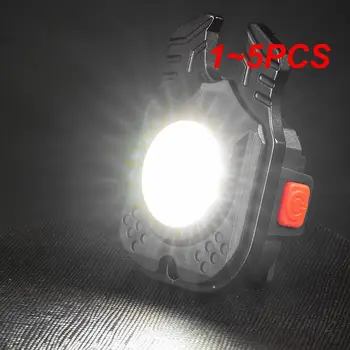 1~5 KS Multifunkčné COB LED Baterka Okno Lámanie Kladivo Kľúča Malé Otvárač Keychain Pracovné Svetlo Vonkajšie Núdzové