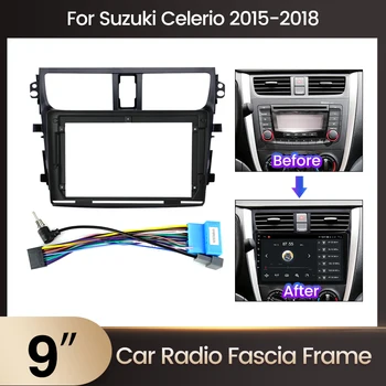 2 Din Rádio Fascia pre Suzuki Celerio 2015-2018 Stereo Panel Montáž Inštalácia palubnej doske Auta Rám Adaptér Rámu