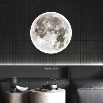 2023 Nové Moderné Kolo Stropné Svietidlo Tvorivé Luster Mesiac LED Stropné Svietidlá Stmievateľné Lunárny Nástenné svietidlo Pre Spálne Obývacia Izba