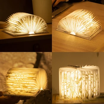 2W 880mAh Adsorbable Stolná Lampa Osvetlenie Lampa Malé Nočné Svetlo Knihu na Čítanie Atmosféru Svetla Darček 3D Skladacie CreativeLight