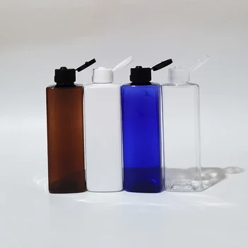 30pcs 250 ml Bieleho jasné, Námestie šampón plastová cestovná fľaša s flip top spp,naplniteľné cestovné šampón, balenie PET fľaše