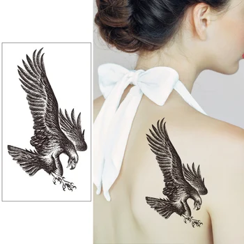 3D Vodotesné Tetovanie Farebné Tetovanie Tela Eagle Umenie Nálepky Auta Falošné Tetovanie tela Telo Rameno Dočasné Tetovanie pre Mužov, Ženy
