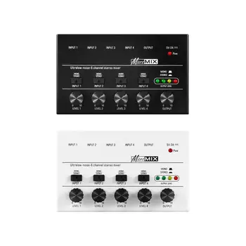 4 Kanálové Audio Mixer 6,3 mm Mini Zvuk Miešanie Rada Konzoly Systém pre Klub Vonkajšie CD Prehrávač Fáze Malé Kluby a Bary