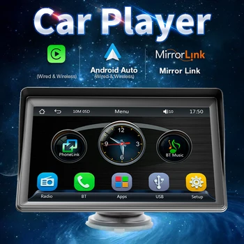 7 Palcový Autorádia Mirrorlink Bezdrôtový Carplay Android Auto Multimediálny Prehrávač Cúvaní Video Prenosné Auto Stereo Nastaviteľný Stojan