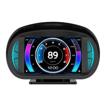 Auto HUD Head up Displej Univerzálny OBD+GPS Rozchod Teplota Vody nad Rýchlosti Alarm Inclinometer Digitálny Rýchlomer