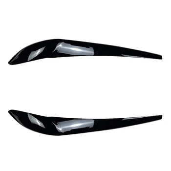 Auto Lesklé Čierne Svetlomety Obočie, očné Viečka Kryt Rias Vedúci Svetlo Lampy Nálepky na BMW X3 F25 X4 F26 2014-2017