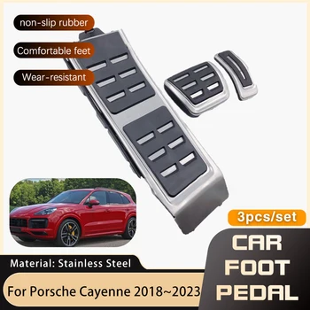 Auto Pedále Pre Porsche Cayenne 2018 2019 2020 2021 2022 2023 Paliva Brzdy Non-slip Restfoot Pedál Pad Automobilových Dielov, Auto-Styling