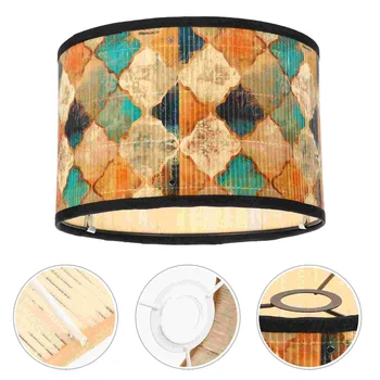 Bambusové Svetlo, Tieň Prívesok Lampa Kryt Závesné Obaly Strop Vintage Luster