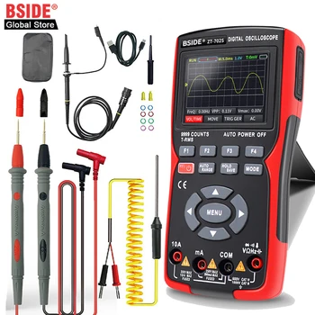 BSIDE ZT702S Osciloskop Vreckový Digitálny Multimeter Profesionálne Auto Elektrikár Prúd Odpor Kapacita Tester