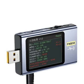 FNIRSI-FNB58 Digitálny Voltmeter Ammeter USB Tester TYP-C Rýchle Nabitie Detekcia Spúšte Kapacita Merania Zvlnenie Merania