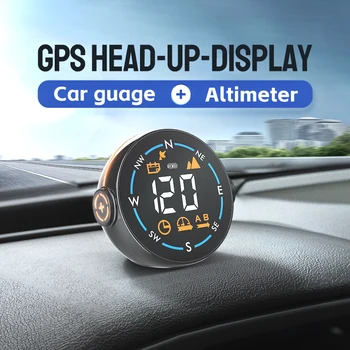 H600G Auto HUD Head-Up Displej GPS Tachometer Rýchlosti Výšky poplachu nástroj Vhodný Pre Všetky Auta, Rýchlomer pre Auto