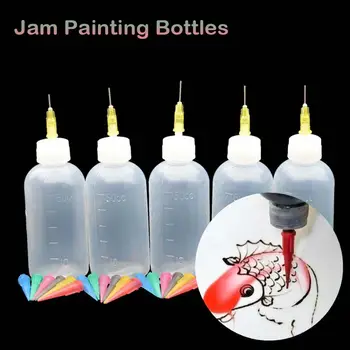 Jam Maľovanie Squeeze Fľaše s Tortu Dekor Rodiny Pečenie Pečiva 50 ML Fľaša Nástroje na Kreslenie, Jam Hrniec
