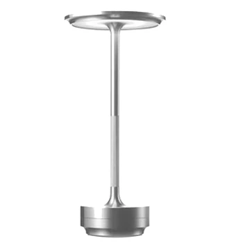 Jednoduché Nabíjanie Stolná Lampa Reštaurácia, Bar Stolná Lampa Stmievanie Atmosféru Retro Portable Plnenie Dotyk Striebro