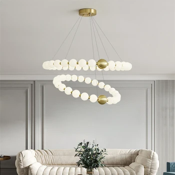 Jednoduché Reštaurácia Luster Svetlá Moderná Obývacia Izba Prívesok Lampa Nordic Medi LED Lustre Tvorivé Spálňa Závesné Svetlo