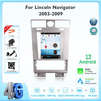 JEHUNG Pre Lincoln Navigator 2003-2009 Android 12 Auto multimediálny prehrávač GPS CarPlay Rádio 4G WiFi Navigácie 8 jadro 8+256 GB