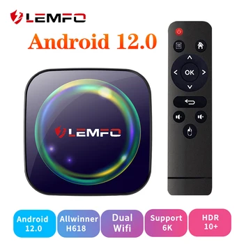 LEMFO H8S Smart TV Box Android 12 Allwinner H618 6K HDR10 Set-Top Box Android 12.0 TV Box Dual WiFi Multimediálny Prehrávač, 4 GB 64 GB