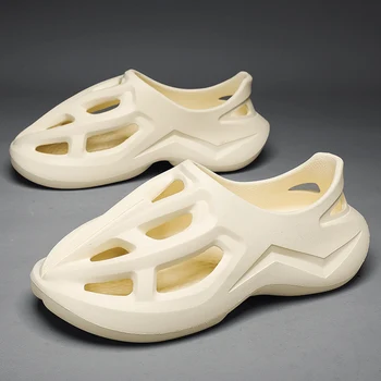 Letné Unisex Plážové Sandále EVA Ženy Muži Duté Záhrada Topánky Otvor Prezuvky Tenisky Vody Obuvi Sklzu Na Papuče Muž Pena Runner