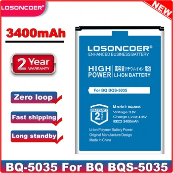 LOSONCOER 3400mAh BQ-5035 Batérie Pre BQ BQS-5035/BQ-5035 Náhradnú batériu Mobilného telefónu