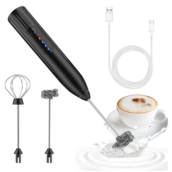 Mlieko Frother Elektrické Prútik,USB Nabíjateľné Mlieko Frother Elektrické, na Kávu, Cappuccino, Latte, Horúce Čokolády