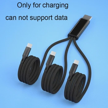 Multi USB Rýchle Nabíjanie Kábel,3 v 1, 2A Kábel Konektor s 3 Typ C USB Universal Port Adaptéra Dropship