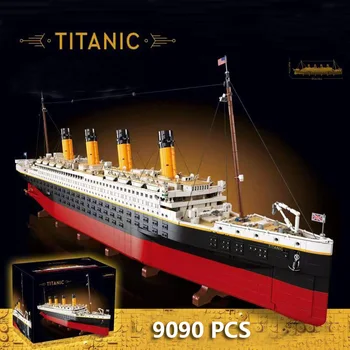Na Sklade 99023 Kompatibilné 10294 Titanic Veľké Výletné Lode Lode Steamship tehly stavebné bloky pre Deti Hobby Hračky Láska Darčeky