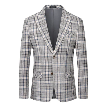 Nová pánska Móda Gentleman Business Bežné kórejská Verzia Pekný Slim-fit Svadobný Hosť Šaty Kvality Farieb Textilné Sako