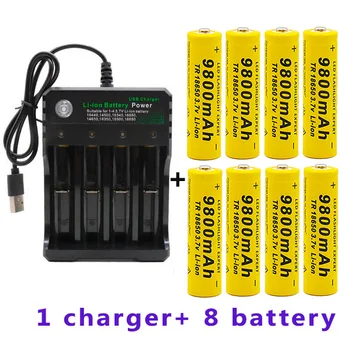 Nové.Batería de iones de litio GTF 18650 Pôvodnom, linterna recargable 18650, 3,7 V, para Linterna + cargador USB