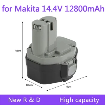 Nové pre Makita 14,4 V NI-Cd 12800mAh Náhradná Batéria pre Makita Batérie 14,4 V PA14 1420 1422 1433 1434 1435 1435F 192699-A