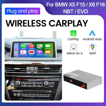 OEM Obrazovku Upgrade Bezdrôtový+Káblové CarPlay AI BOX Pre BMW X5 F15 X6 F16 2016-2019 NBT EVO,Android, Auto Mirror Odkaz AirPlay