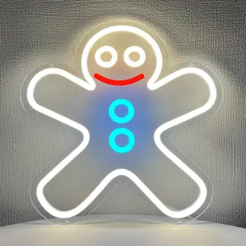 Perník Muž Neónový nápis LED Neon Prihláste sa pre Spálne Veľký Neónový nápis na Stene Dekor Neónové Svetlo Prihláste sa pre Deti RoomOffice Strany