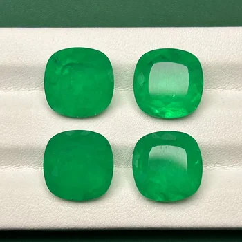 Pirmiana Smaragdovo Zelená Fusion Kameň Vankúš Rez Voľné Kamene Pre DIY Šperky Robiť