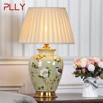 PLLY Keramická stolná Lampa Stolná Svetlo Luxusné Moderné LED Vzor Dizajn Pre Domov Spálňa Obývacia Izba