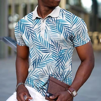 Pánske tlačidlo Polo tričko klope Golf Polo tričko tričko Grafické tlače Outdoor ulici krátky rukáv športovej módy street wear designe