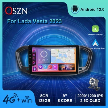 QSZN 2K QLED Android 12 autorádia Pre Lada Vesta 2023 Multimediálne Video Prehrávač, GPS 4G Carplay Auto Navigácia Stereo Hlava Jednotky