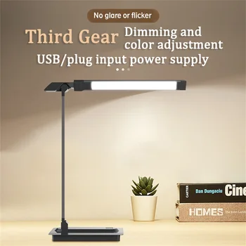Skladacia LED stolná Lampa s 3 Úroveň Stmievania,3 Farby Zmeny,USB Nabíjanie Stolná Lampa