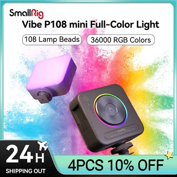 SmallRig P108 RGB Video Ľahké,Prenosné LED Fotoaparátu Osvetlenie 360° Farebná Fotografia Osvetlenie ,2500mAh Nabíjateľná Na-Fotoaparát