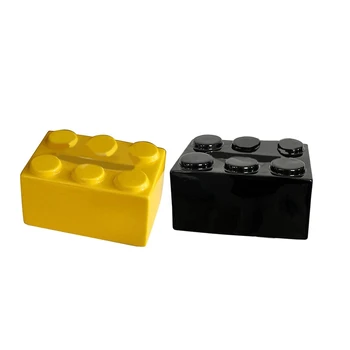 Stavebné Bloky Tkaniva Box Tkaniva Papierové Krabice Ozdoby Na Obrúsok Tváre Papier, Uterák Žltá