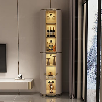 Svetlo luxusné trojuholník kabinetu obývacia izba, rohová skriňa jednoduchý moderný farba skrine skladovanie skladovanie multi-funkčné skrine
