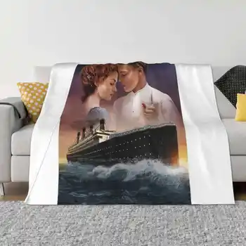 Titanic Najnovšie Super Mäkké Teplé Svetlo Tenkú Deku Jack Dawson Film 90. ROKOV Rose Dewitt Bukater Epické Romantika Fanart