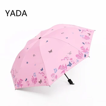YADA 2023 Vysokej Kvality Motýľ Kvety Dáždniky Charms Dážď Ženy UV Skladací Dáždnik Pre Ženy Kvet Dáždniky YS824