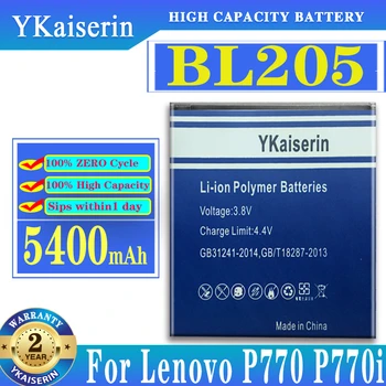YKaiserin BL205 5400mAh kontakty batérie Pre Lenovo P770 P770i Vysoká Kapacita Batérie