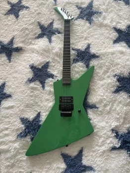 Zelená profilované Elektrická gitara, inovované pickup, fyzické streľba, vynikajúci pocit
