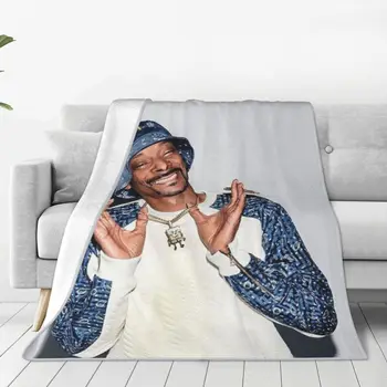 Šťastný Snoop Dogg Deka Flanelové Všetky Sezóny Multi-funkcia Super Teplé Hodiť Deka na Posteľ Office prehoz cez posteľ